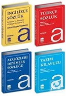 Ema Kitap Sözlük Seti Türkçe-İngilizce-Atasözleri ve Yazım Klavuzu (4 Kitap Set Biala Kapak)